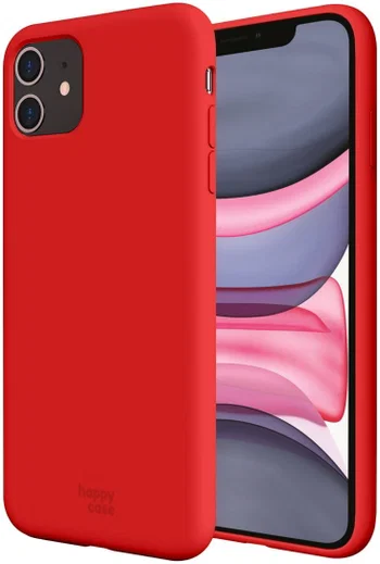 HappyCase Apple iPhone 11 Hoesje Siliconen Back Cover Rood afbeelding 1
