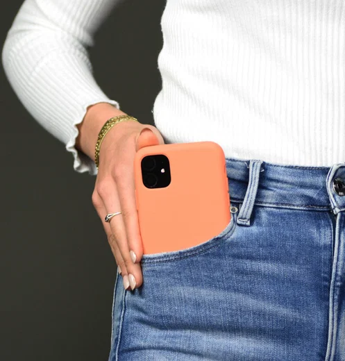 HappyCase Apple iPhone 11 Hoesje Siliconen Back Cover Papaya afbeelding 4