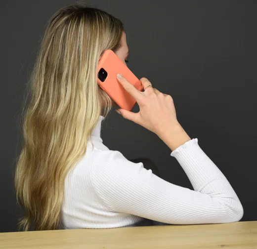 HappyCase Apple iPhone 11 Hoesje Siliconen Back Cover Papaya afbeelding 5