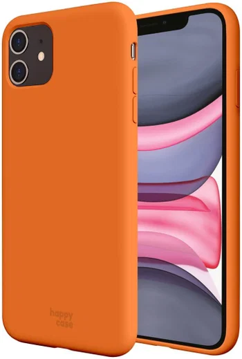 HappyCase Apple iPhone 11 Hoesje Siliconen Back Cover Papaya afbeelding 1