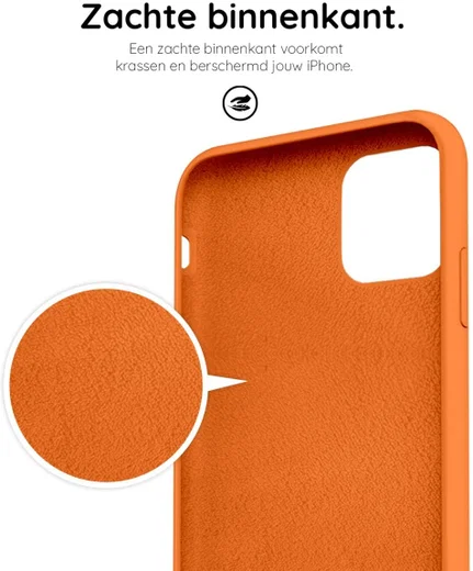 HappyCase Apple iPhone 11 Hoesje Siliconen Back Cover Papaya afbeelding 6