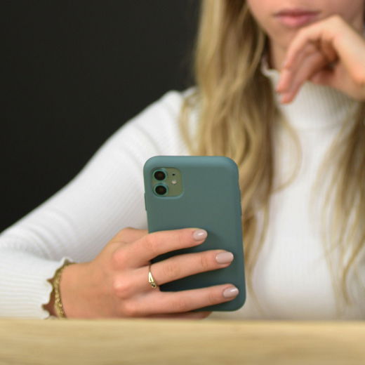 HappyCase Apple iPhone 11 Hoesje Siliconen Back Cover Groen afbeelding 4