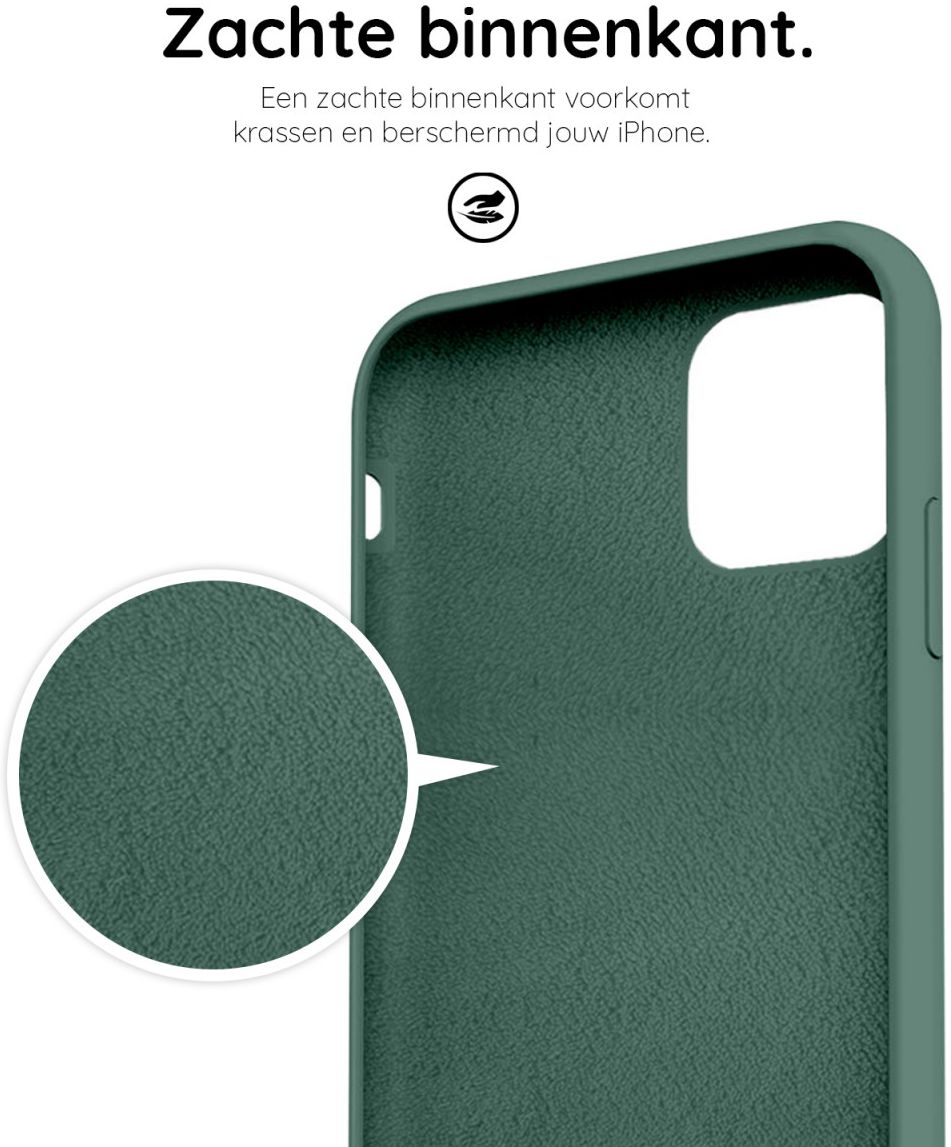 HappyCase Apple iPhone 11 Hoesje Siliconen Back Cover Groen afbeelding 7