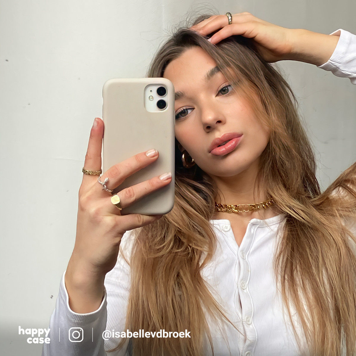 HappyCase Apple iPhone 11 Hoesje Siliconen Back Cover Beige afbeelding 4