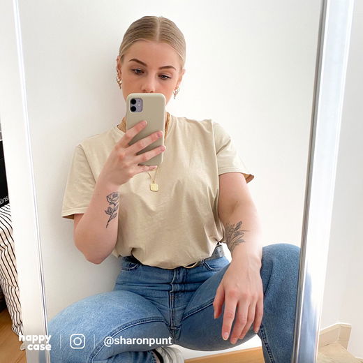 HappyCase Apple iPhone 11 Hoesje Siliconen Back Cover Beige afbeelding 5