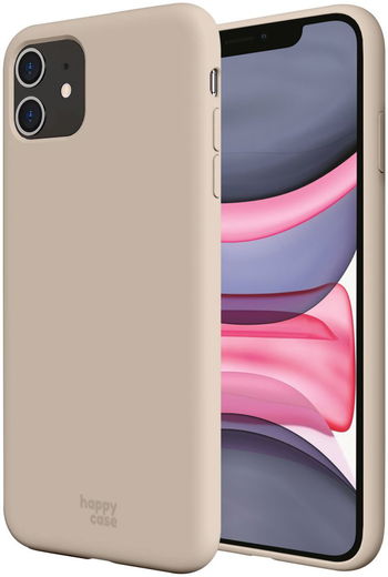 HappyCase Apple iPhone 11 Hoesje Siliconen Back Cover Beige afbeelding 1