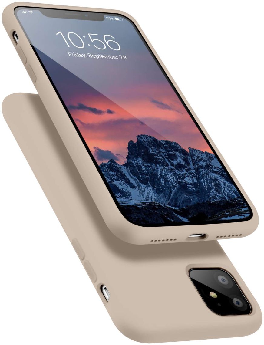 HappyCase Apple iPhone 11 Hoesje Siliconen Back Cover Beige afbeelding 2