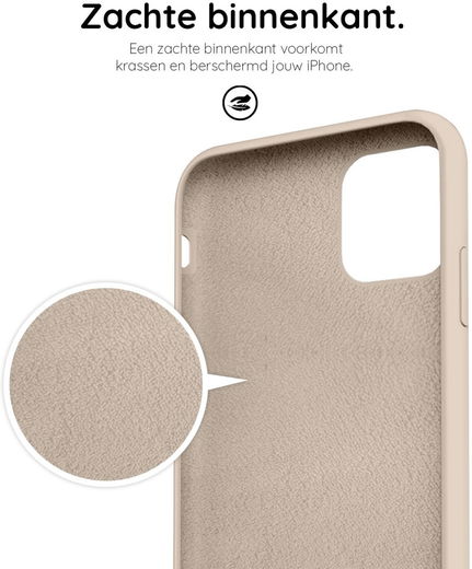 HappyCase Apple iPhone 11 Hoesje Siliconen Back Cover Beige afbeelding 9