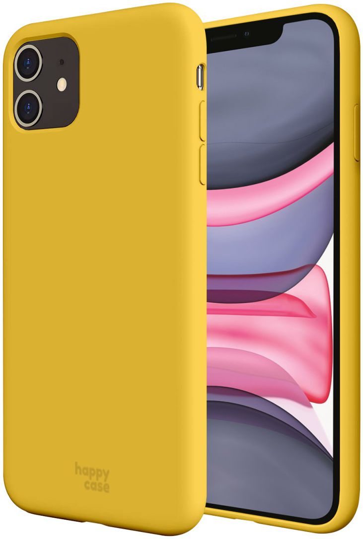 HappyCase Apple iPhone 11 Hoesje Siliconen Back Cover Geel afbeelding 1