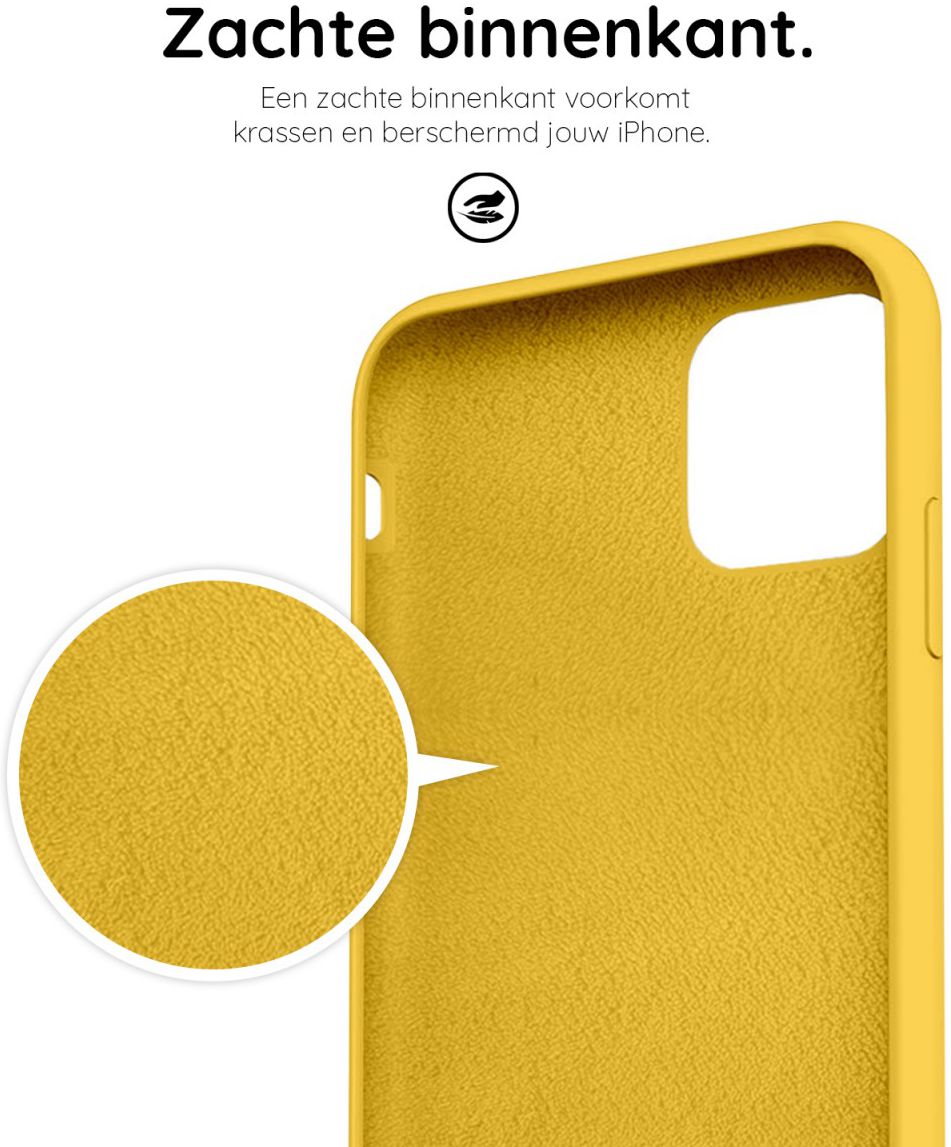 HappyCase Apple iPhone 11 Hoesje Siliconen Back Cover Geel afbeelding 3