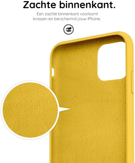 HappyCase Apple iPhone 11 Hoesje Siliconen Back Cover Geel afbeelding 3