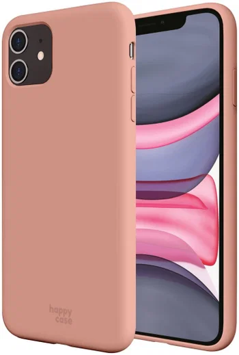 HappyCase Apple iPhone 11 Hoesje Siliconen Back Cover Donker Roze afbeelding 1