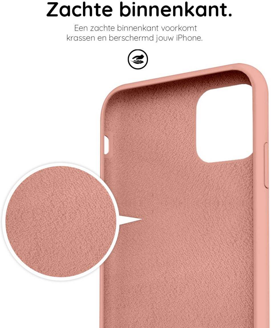 HappyCase Apple iPhone 11 Hoesje Siliconen Back Cover Donker Roze afbeelding 6