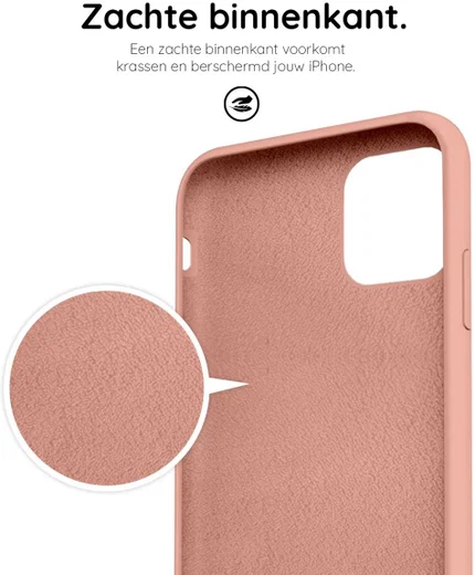 HappyCase Apple iPhone 11 Hoesje Siliconen Back Cover Donker Roze afbeelding 6