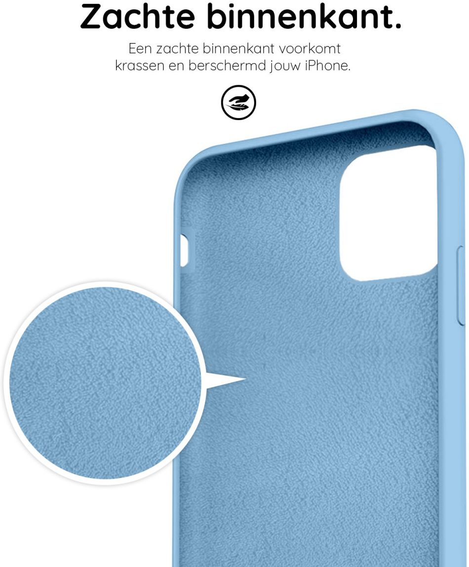 HappyCase iPhone 11 Pro Max Siliconen Back Cover Hoesje Blauw afbeelding 7