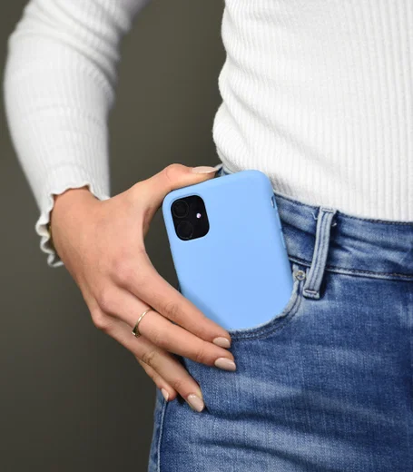 HappyCase iPhone 11 Pro Max Siliconen Back Cover Hoesje Blauw afbeelding 6