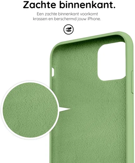 HappyCase iPhone 11 Pro Max Siliconen Back Cover Hoesje Mint Groen afbeelding 5