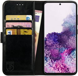 Rosso Element Samsung Galaxy S20 Hoesje Book Cover Zwart afbeelding