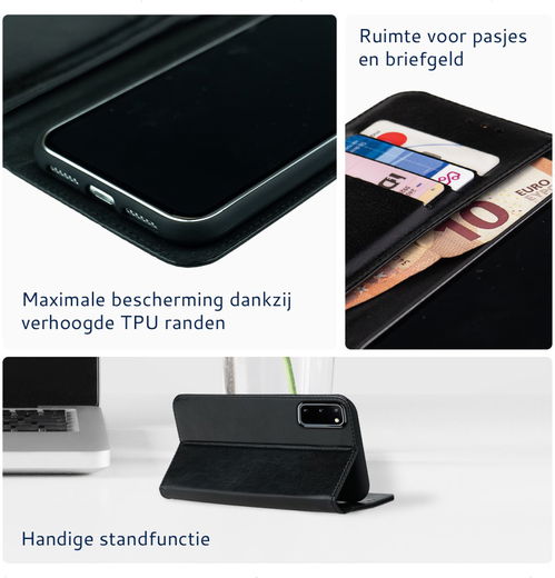 Rosso Element Samsung Galaxy S20 Hoesje Book Cover Zwart afbeelding 4