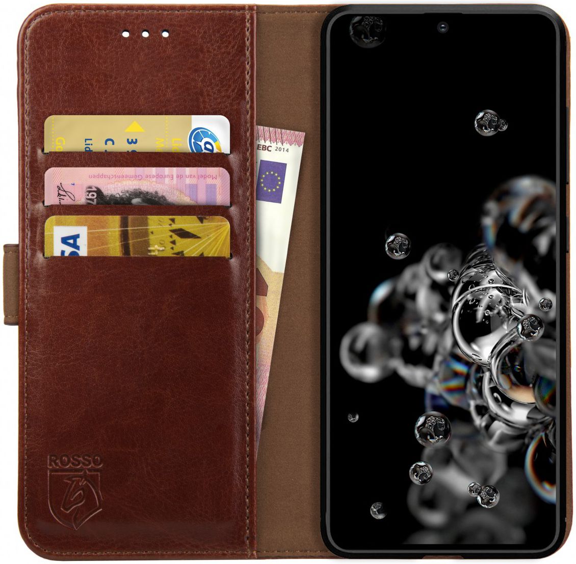 Rosso Element Samsung Galaxy S20 Ultra Hoesje Book Cover Bruin afbeelding 1