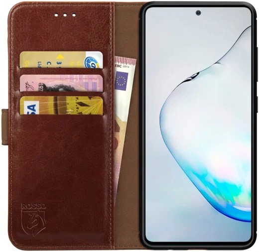 Rosso Element Samsung Galaxy Note 10 Lite Hoesje Book Cover Bruin afbeelding 1