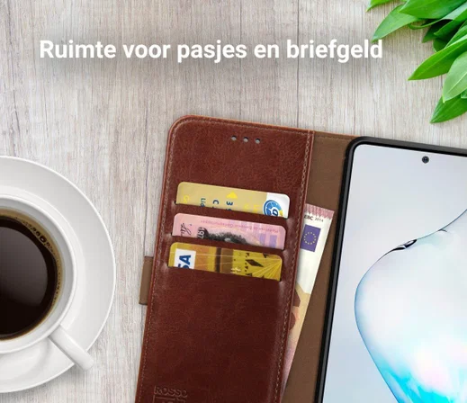 Rosso Element Samsung Galaxy Note 10 Lite Hoesje Book Cover Bruin afbeelding 9