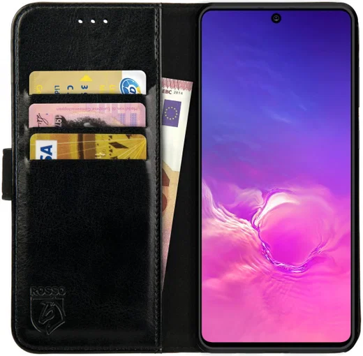 Rosso Element Samsung Galaxy S10 Lite Hoesje Book Cover Zwart afbeelding 1