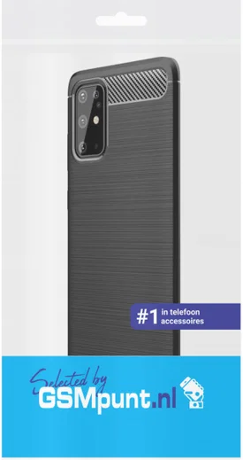 Samsung Galaxy S20 Plus Hoesje Geborsteld TPU Zwart afbeelding 2