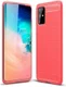 Samsung Galaxy S20 Plus Hoesje Geborsteld TPU Rood afbeelding 5