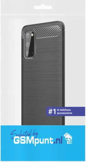 Samsung Galaxy S20 Hoesje Geborsteld TPU Flexibele Back Cover Zwart afbeelding 2