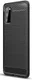 Samsung Galaxy S20 Hoesje Geborsteld TPU Flexibele Back Cover Zwart afbeelding 1