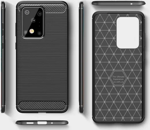 Samsung Galaxy S20 Ultra Geborsteld TPU Hoesje Zwart afbeelding 9