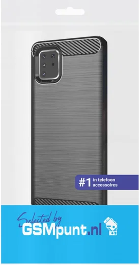 Samsung Galaxy Note 10 Lite Geborsteld TPU Hoesje Zwart afbeelding 2