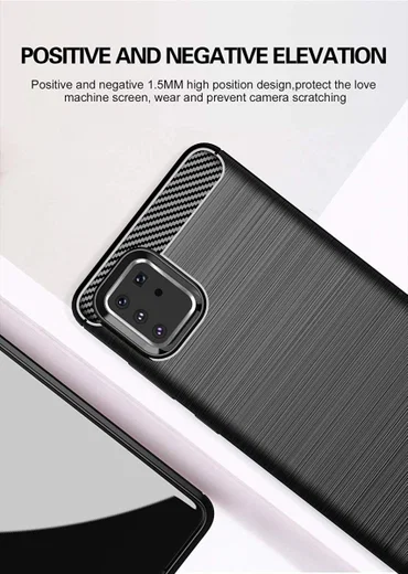 Samsung Galaxy Note 10 Lite Geborsteld TPU Hoesje Zwart afbeelding 6