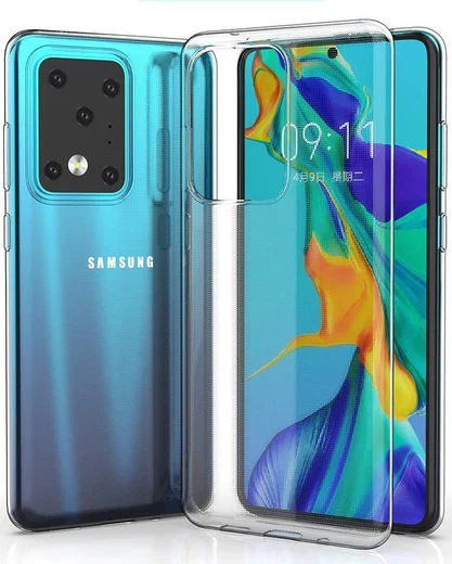 Samsung Galaxy S20 Ultra Hoesje Dun TPU Transparant afbeelding 7
