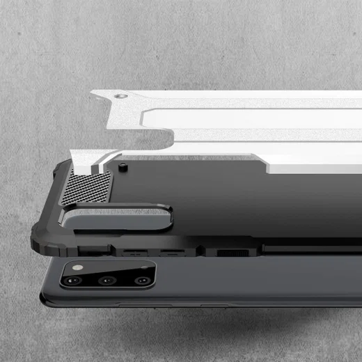 Samsung Galaxy S20 Plus Hoesje Shock Proof Hybride Back Cover Zwart afbeelding 3
