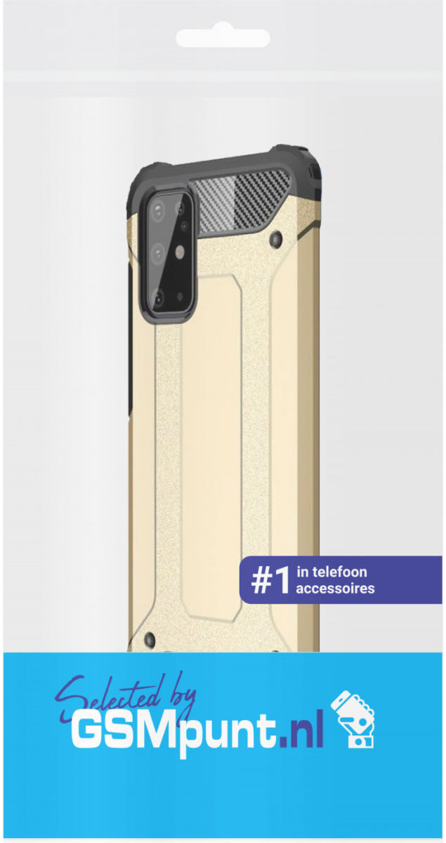 Samsung Galaxy S20 Plus Hoesje Shock Proof Hybride Back Cover Goud afbeelding 2