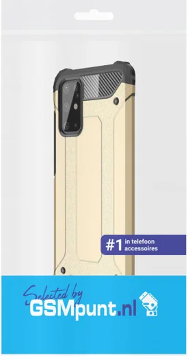 Samsung Galaxy S20 Plus Hoesje Shock Proof Hybride Back Cover Goud afbeelding 2