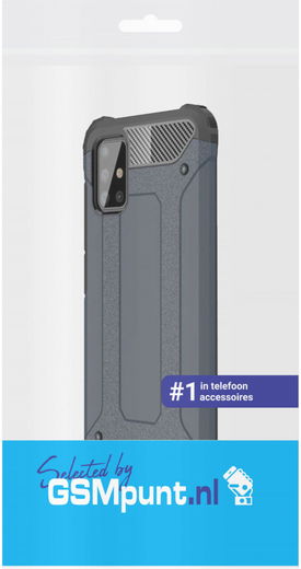 Samsung Galaxy S20 Shock Proof Hoesje Hybride Backcover  Donker Blauw afbeelding 4