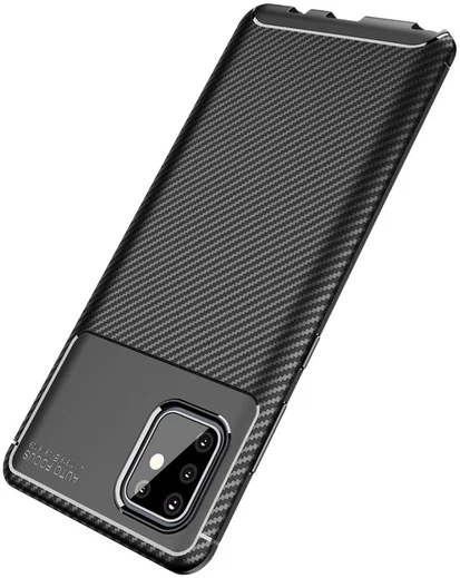 Samsung Galaxy Note 10 Lite Siliconen Carbon Hoesje Zwart afbeelding 13