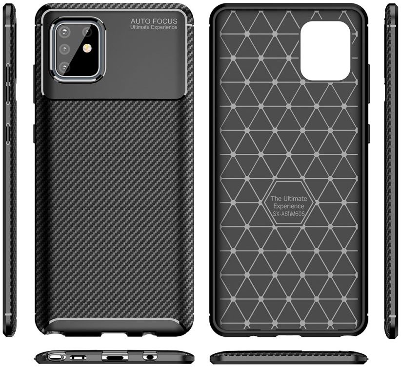 Samsung Galaxy Note 10 Lite Siliconen Carbon Hoesje Zwart afbeelding 16