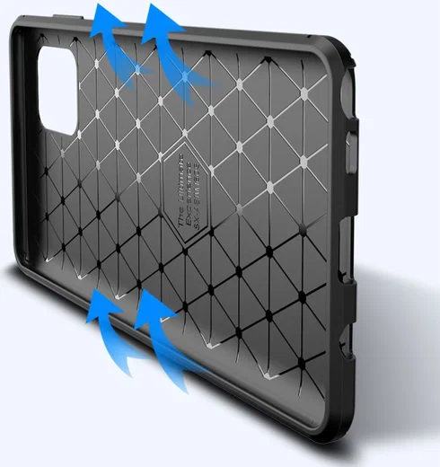 Samsung Galaxy Note 10 Lite Siliconen Carbon Hoesje Zwart afbeelding 8