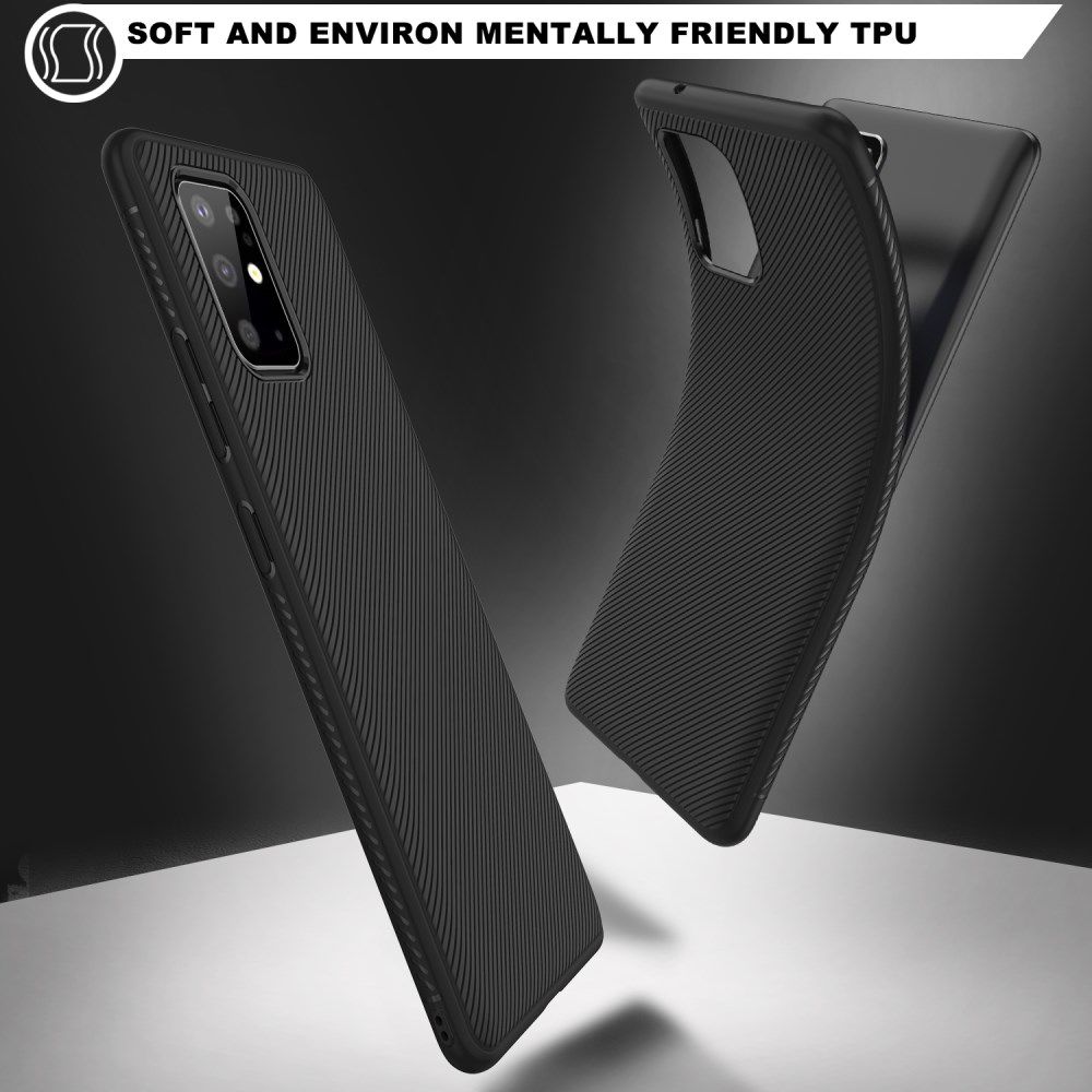 Samsung Galaxy S20 Plus Hoesje Twill Slim Textuur Zwart afbeelding 6