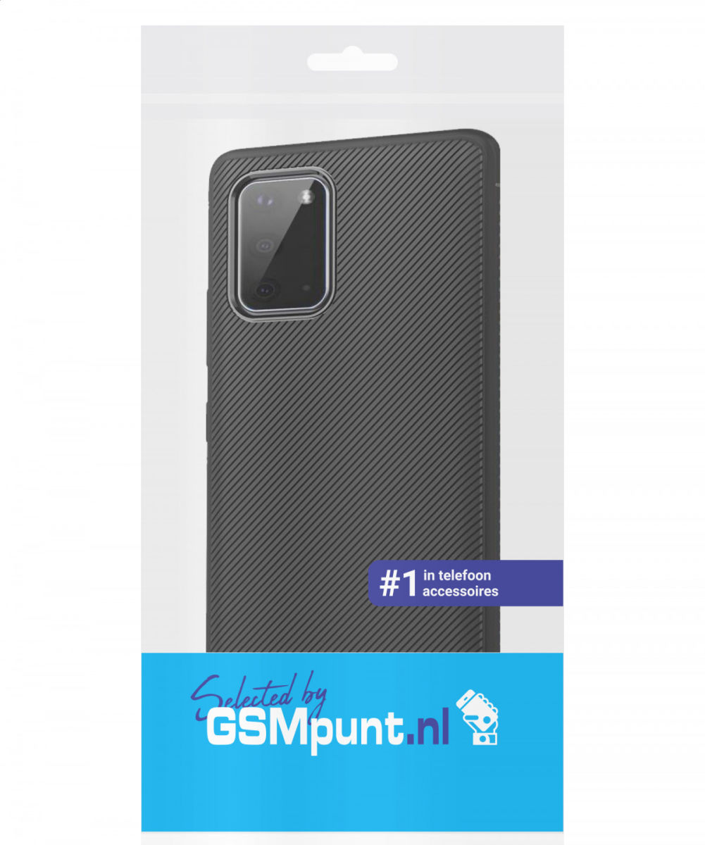 Samsung Galaxy S20 Hoesje Twill Slim Textuur Zwart afbeelding 2