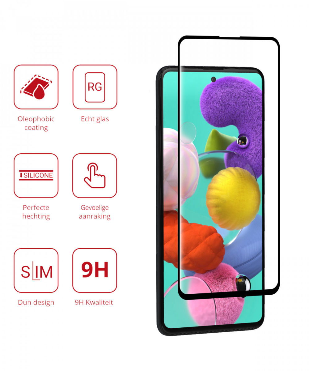 Rosso Samsung Galaxy A51 Screenprotector 9H Tempered Glass afbeelding 2