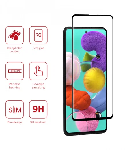 Rosso Samsung Galaxy A51 Screenprotector 9H Tempered Glass afbeelding 2