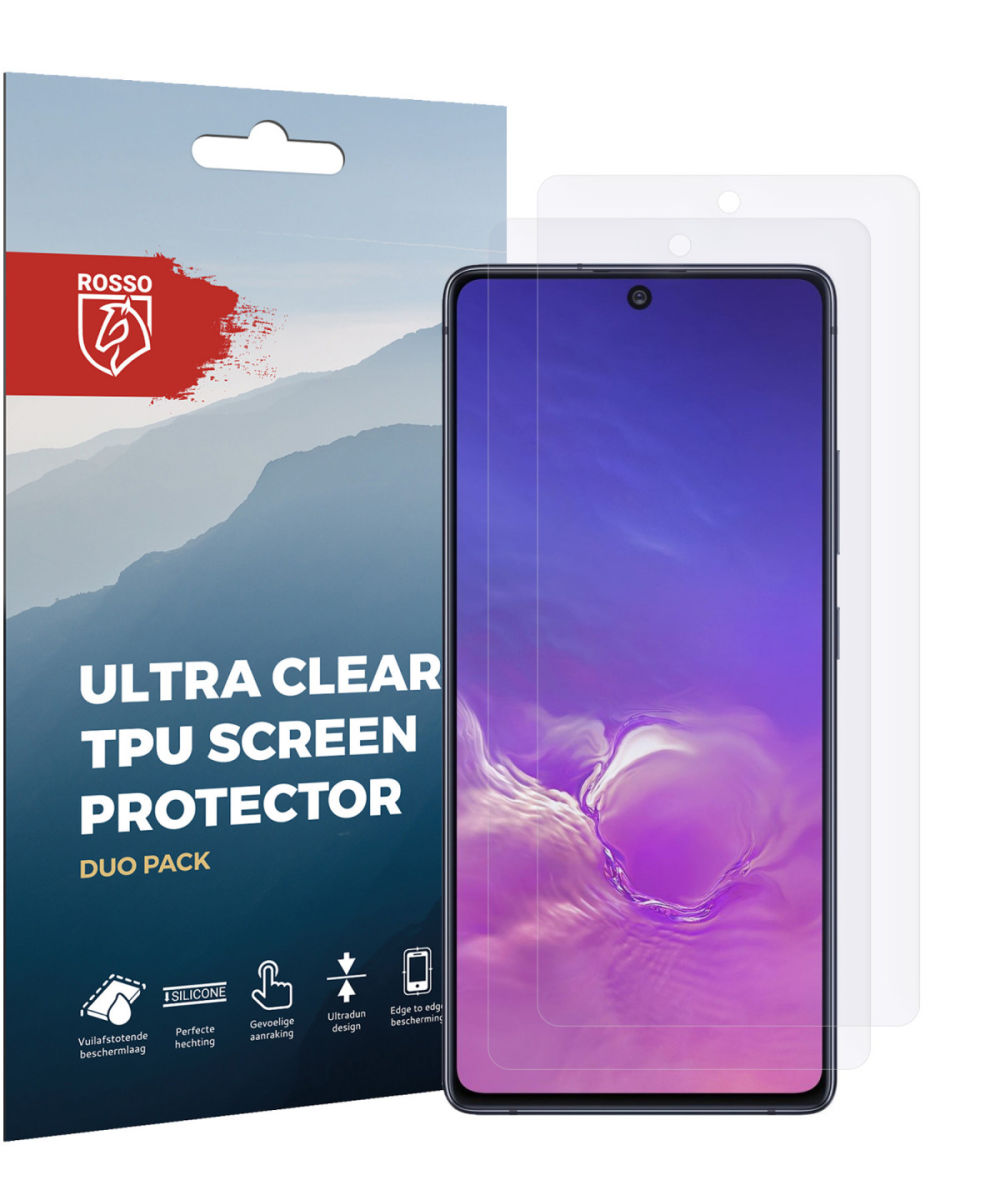 Rosso Samsung Galaxy S10 Lite Ultra Clear Screen Protector Duo Pack afbeelding 10