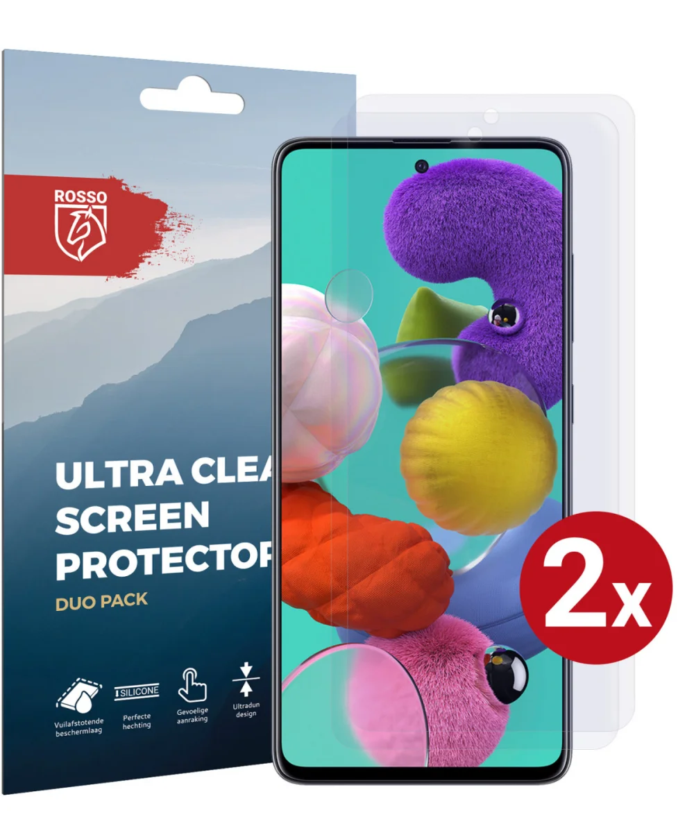 Rosso Samsung Galaxy A51 Screenprotector Ultra Clear Duo Pack afbeelding 1