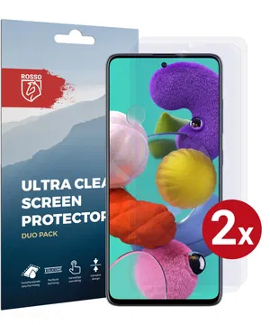 Rosso Samsung Galaxy A51 Screenprotector Ultra Clear Duo Pack