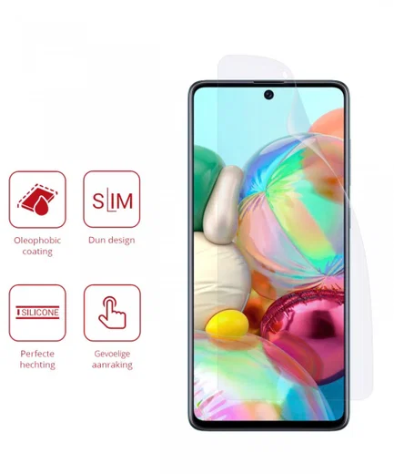 Rosso Samsung Galaxy A71 Ultra Clear Screen Protector Duo Pack afbeelding 2